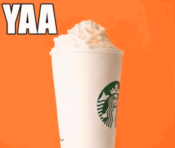 E! Loves gif, pumpkin spice latte E! Loves gif, pumpkin spice latte